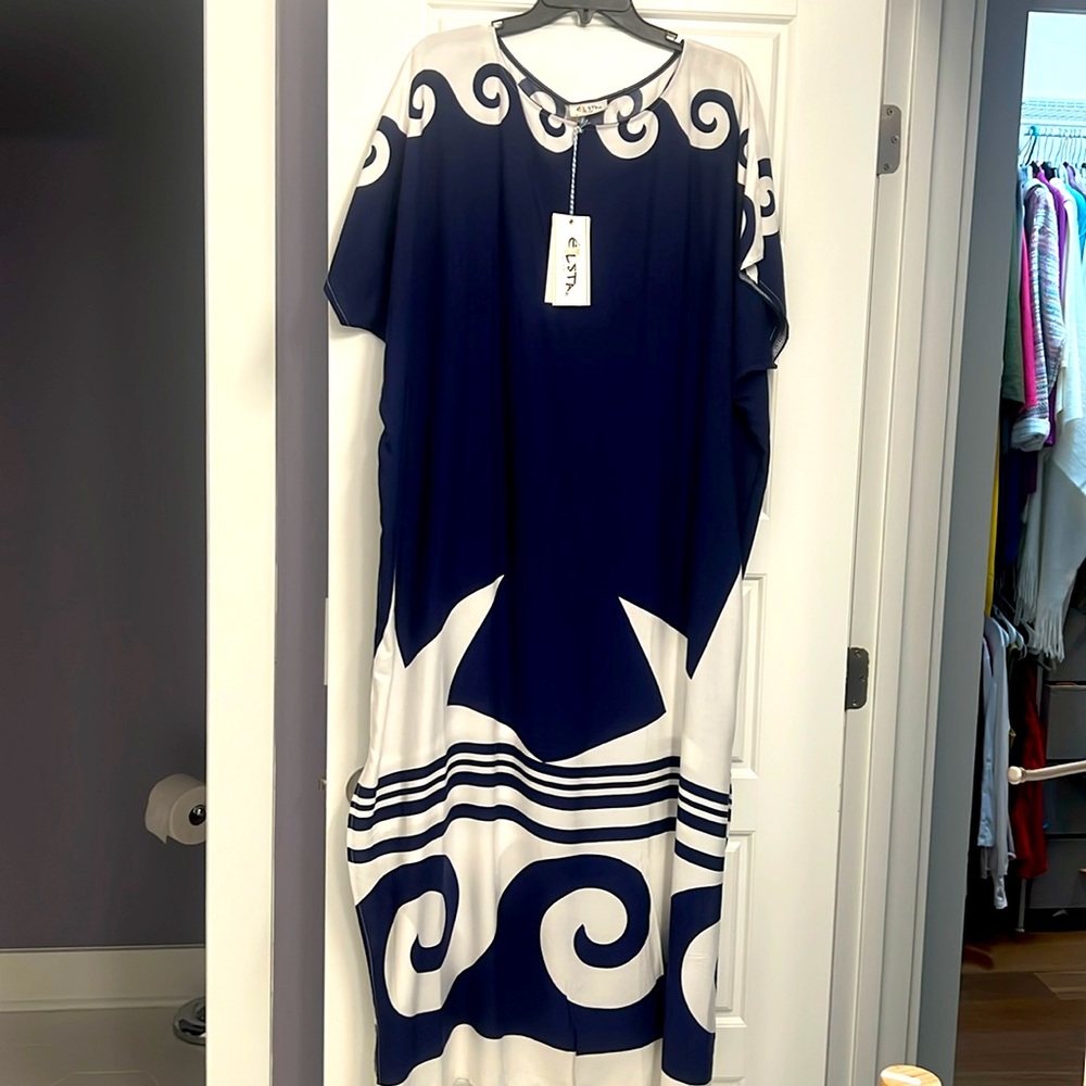 Flowing blue dress from Greece